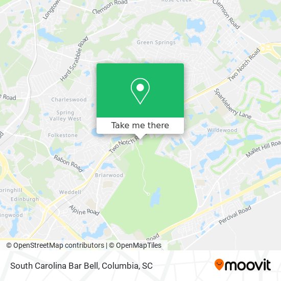 Mapa de South Carolina Bar Bell