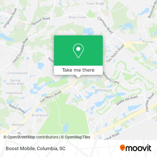 Mapa de Boost Mobile