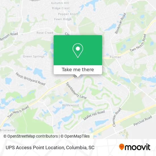 UPS Access Point Location map