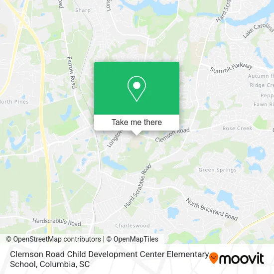 Clemson Road Child Development Center Elementary School map
