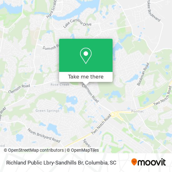 Richland Public Lbry-Sandhills Br map