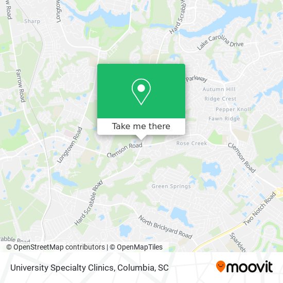 University Specialty Clinics map