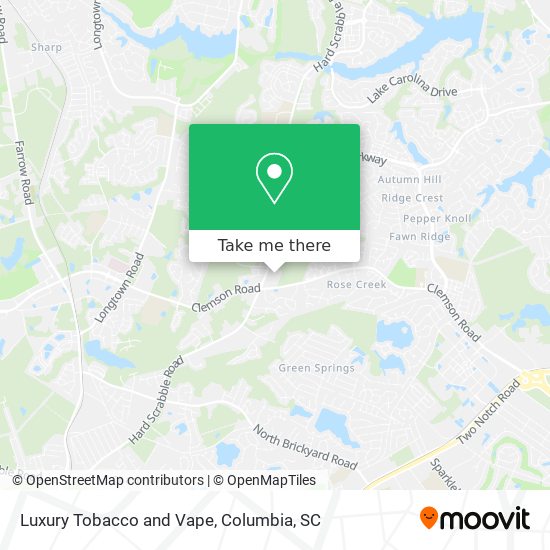 Mapa de Luxury Tobacco and Vape