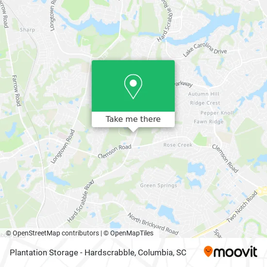 Plantation Storage - Hardscrabble map