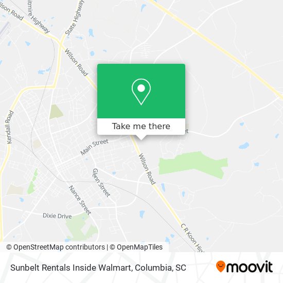 Mapa de Sunbelt Rentals Inside Walmart
