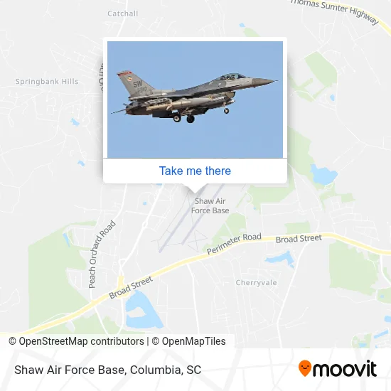 Shaw Air Force Base map