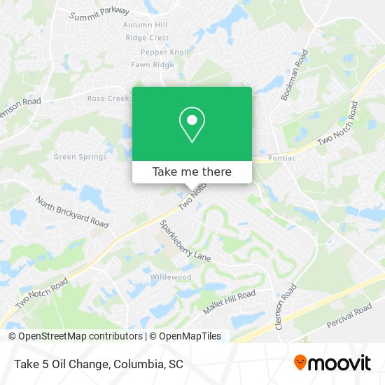 Mapa de Take 5 Oil Change