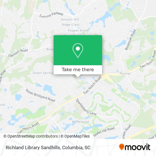 Richland Library Sandhills map