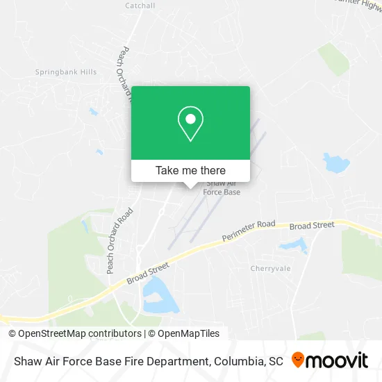 Shaw Air Force Base Fire Department map