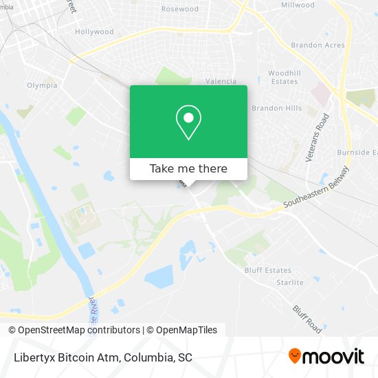 Mapa de Libertyx Bitcoin Atm