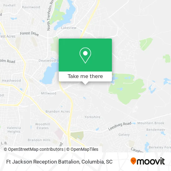 Ft Jackson Reception Battalion map
