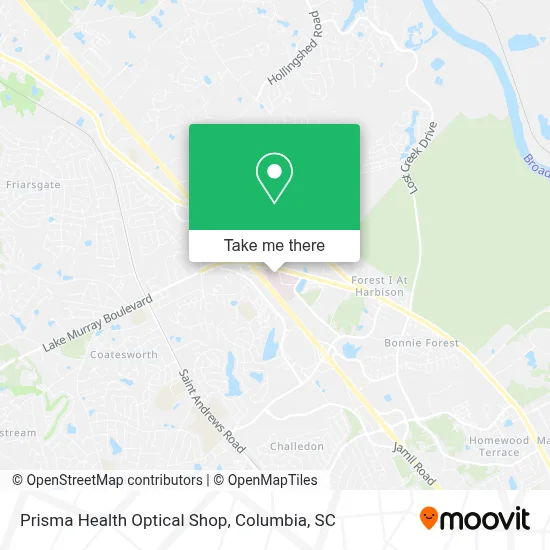 Prisma Health Optical Shop map