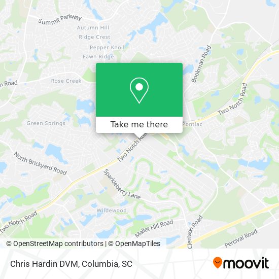 Mapa de Chris Hardin DVM