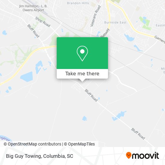 Big Guy Towing map