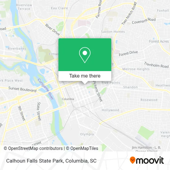 Calhoun Falls State Park map