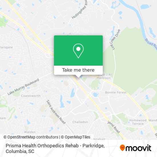 Prisma Health Orthopedics Rehab - Parkridge map