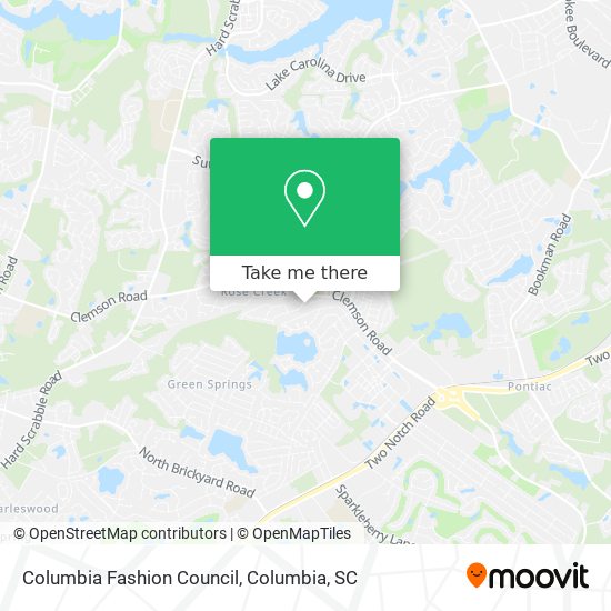 Columbia Fashion Council map