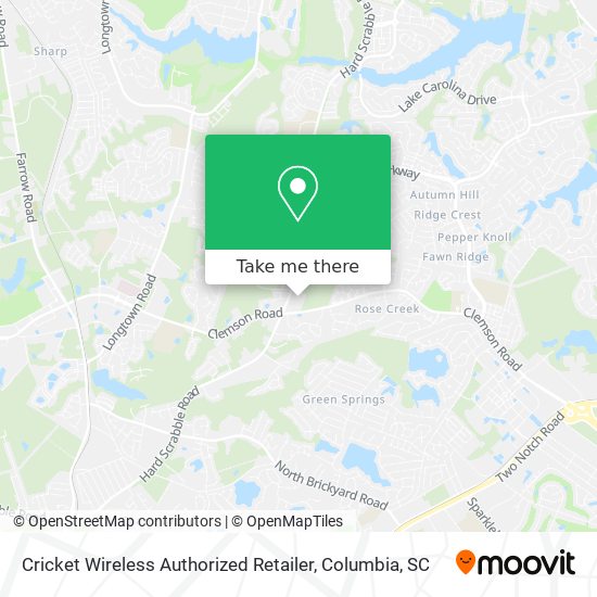 Mapa de Cricket Wireless Authorized Retailer