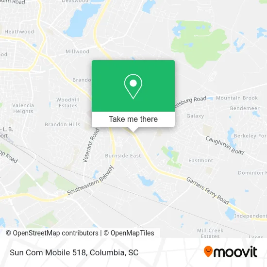 Sun Com Mobile 518 map