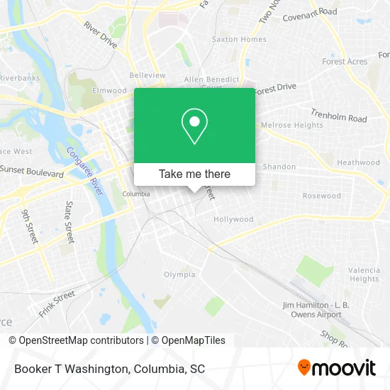 Booker T Washington map