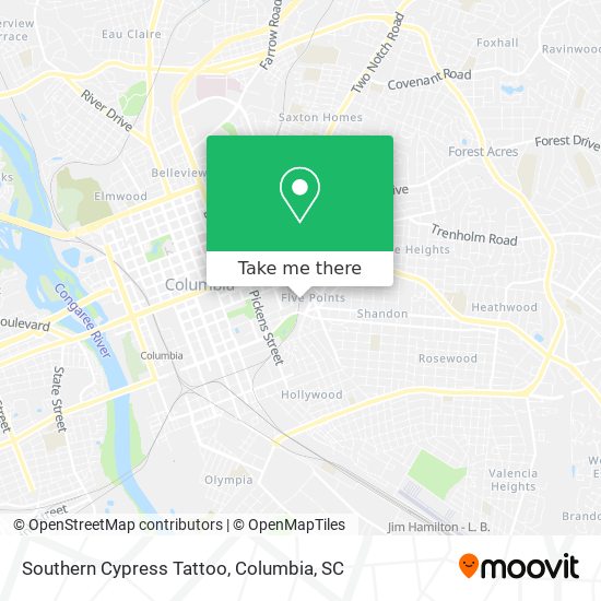 Southern Cypress Tattoo map