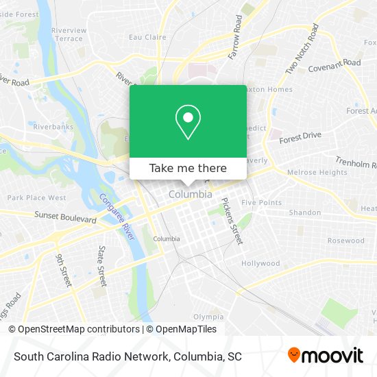 South Carolina Radio Network map