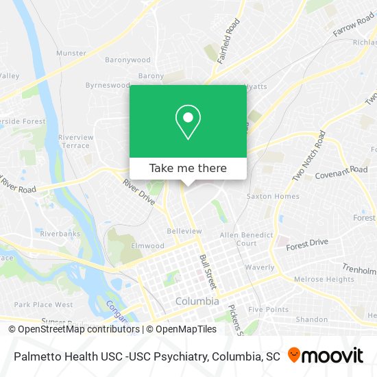 Palmetto Health USC -USC Psychiatry map