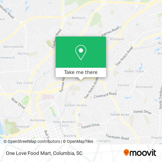 Mapa de One Love Food Mart