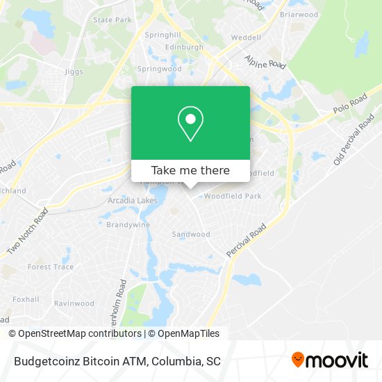 Mapa de Budgetcoinz Bitcoin ATM