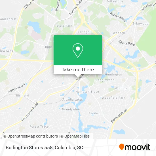 Burlington Stores 558 map