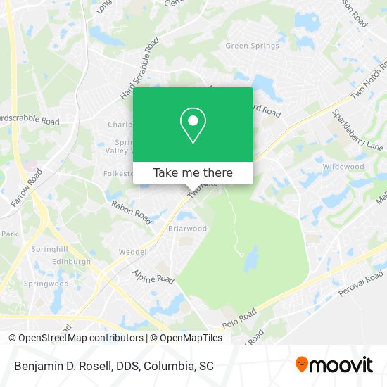 Benjamin D. Rosell, DDS map