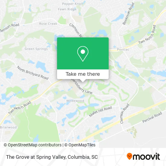 The Grove at Spring Valley map