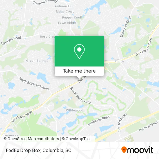 FedEx Drop Box map