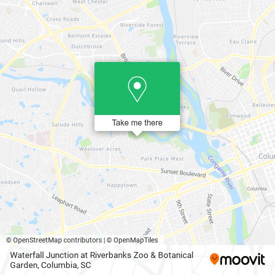 Waterfall Junction at Riverbanks Zoo & Botanical Garden map