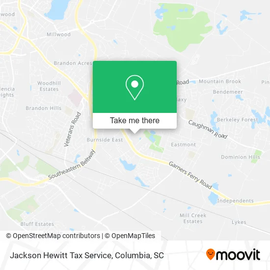 Jackson Hewitt Tax Service map