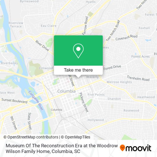 Museum Of The Reconstruction Era at the Woodrow Wilson Family Home map