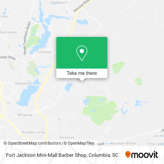 Mapa de Fort Jackson Mini-Mall Barber Shop
