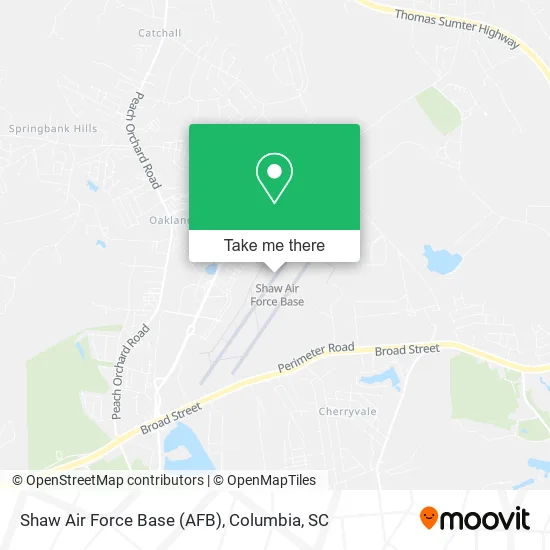 Shaw Air Force Base (AFB) map