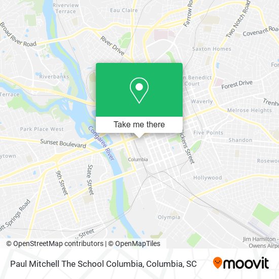 Mapa de Paul Mitchell The School Columbia