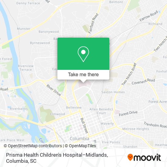 Prisma Health Children's Hospital–Midlands map