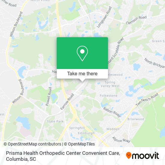 Mapa de Prisma Health Orthopedic Center Convenient Care