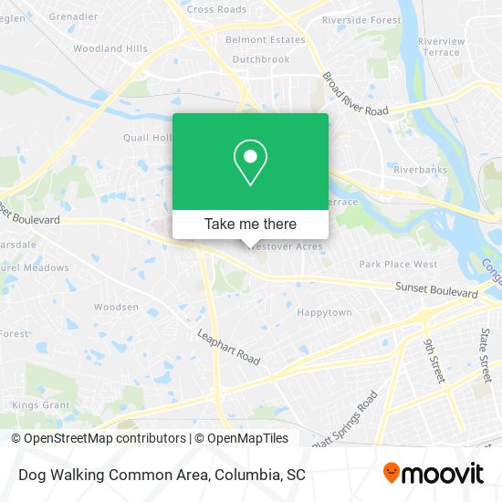 Dog Walking Common Area map