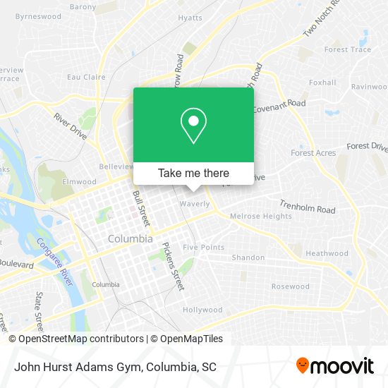 John Hurst Adams Gym map