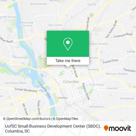 UofSC Small Business Development Center (SBDC) map