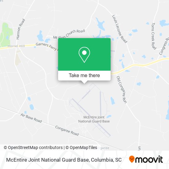 Mapa de McEntire Joint National Guard Base