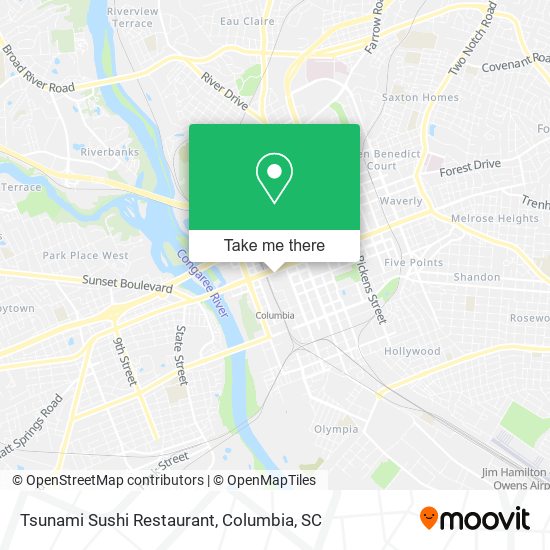 Mapa de Tsunami Sushi Restaurant