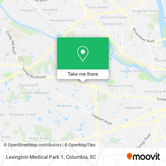 Lexington Medical Park 1 map