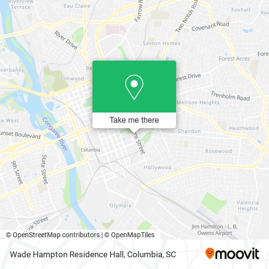 Mapa de Wade Hampton Residence Hall