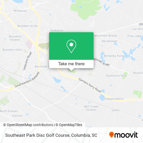 Southeast Park Disc Golf Course map