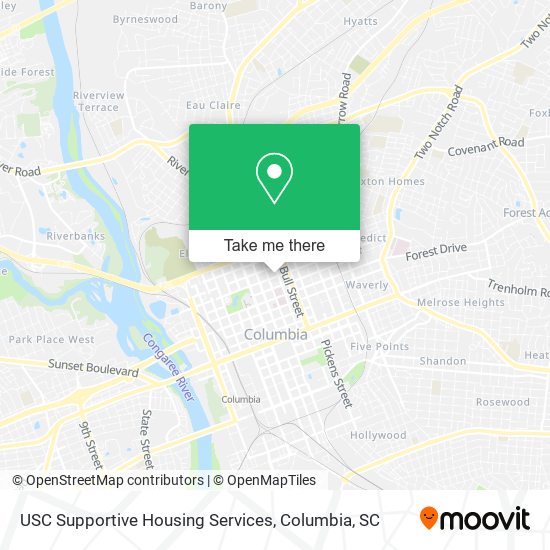 Mapa de USC Supportive Housing Services